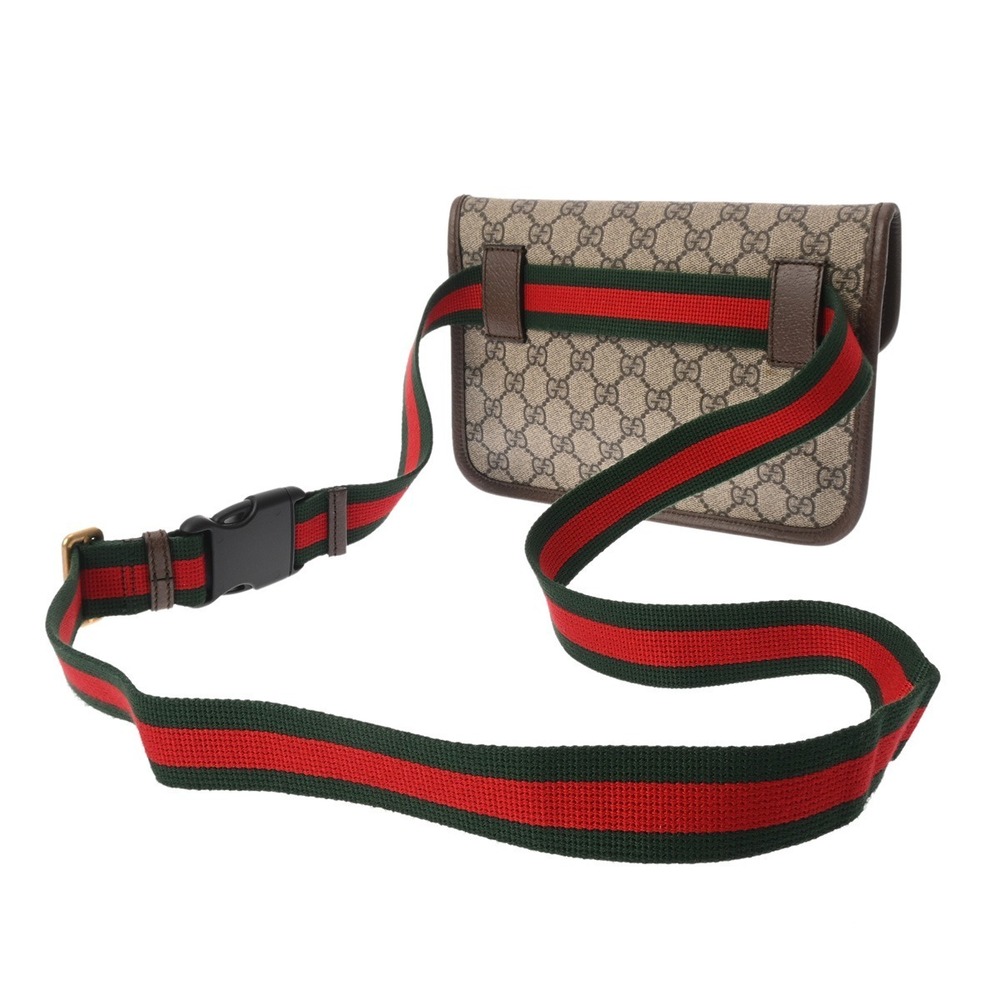 Gucci Bum Beige Shoulder Canvas Bag Tan Supreme GG